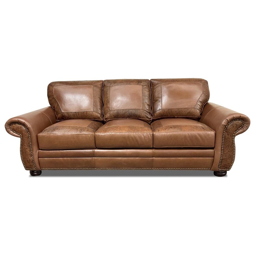 USA Premium Leather Leather Sofa in Almond, , large