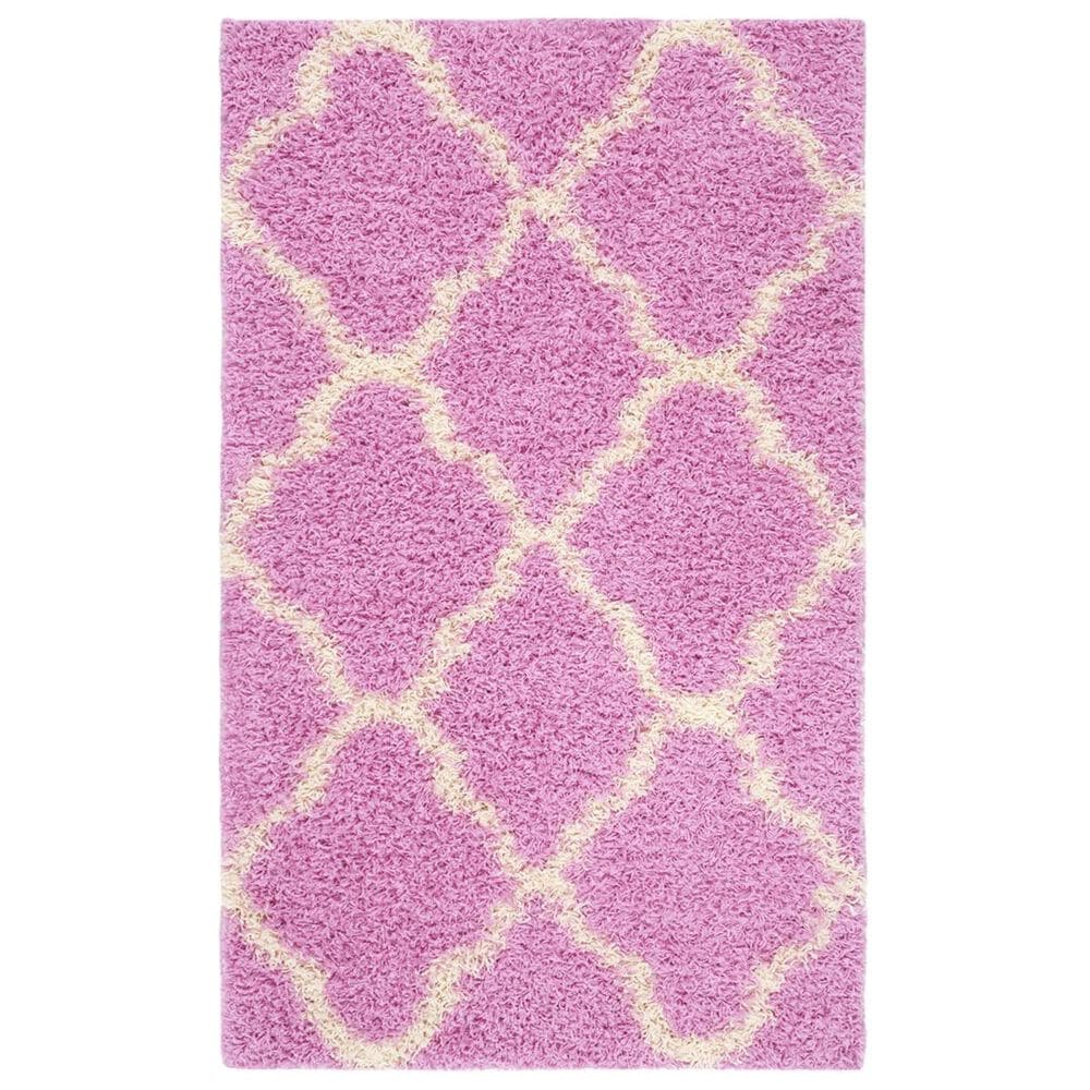 Safavieh Dallas Shag SGD257I-4 4" x 6" Pink/Ivory Area Rug, , large