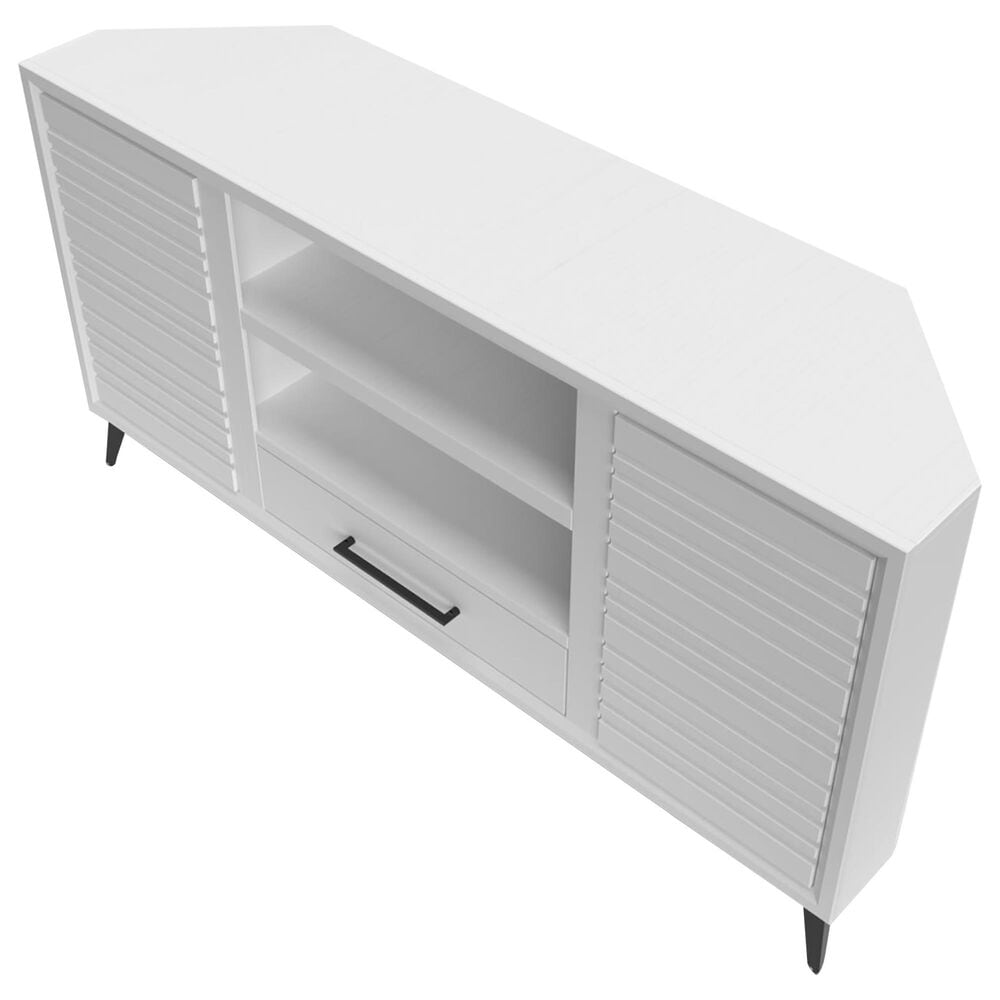 Legends Home Malibu 64" Corner TV Console in White, , large