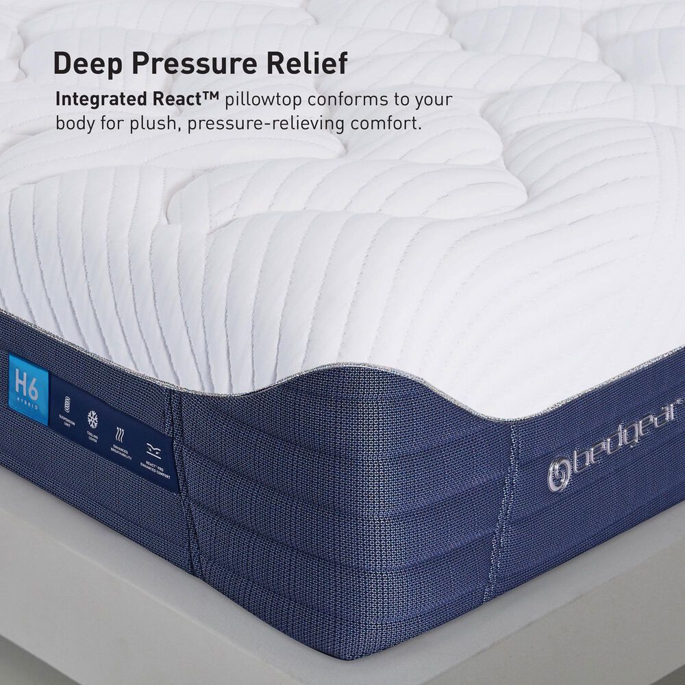 Bedgear H6 Hybrid Plush Pillow Top Queen Mattress in a Box, , large