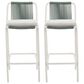 Zuo Modern Luft Patio Barstool in Beige and Green (Set of 2), , large