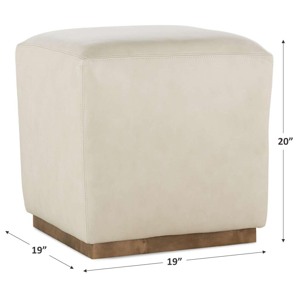 Rowe Furniture Dena Leather Ottoman in Brown, , large