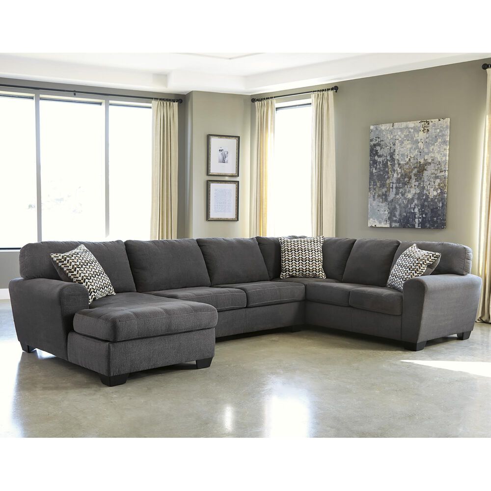 Ashley Ambee 3-Piece Left Facing Sectional with Chaise in Slate, , large