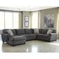Ashley Ambee 3-Piece Left Facing Sectional with Chaise in Slate, , large