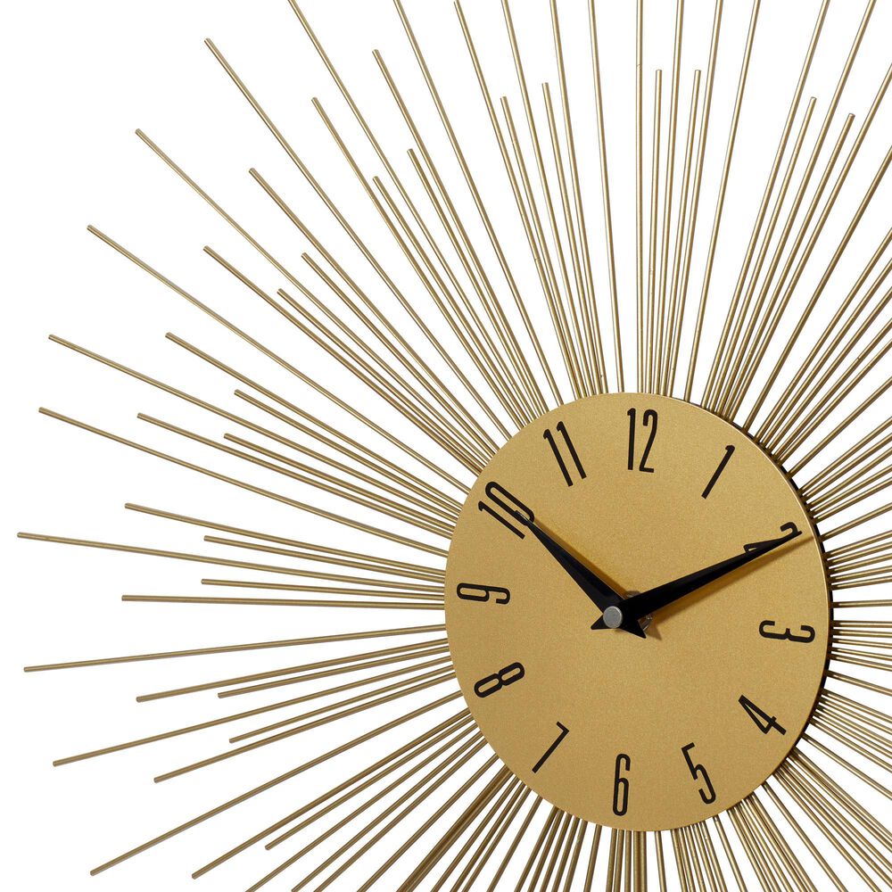 Maple and Jade 19&quot; Metal Wall Clock in Gold, , large