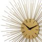 Maple and Jade 19" Metal Wall Clock in Gold, , large