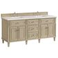 James Martin Vanities Lorelai 72" Double Vanity in Whitewashed Oak with 3 cm Lime Delight Quartz Top, , large