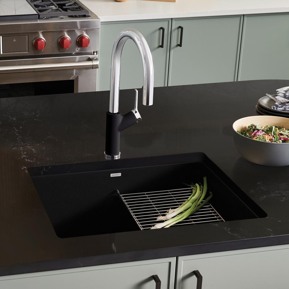 Blanco Precis 24&quot; Single Sink in Coal Black, , large
