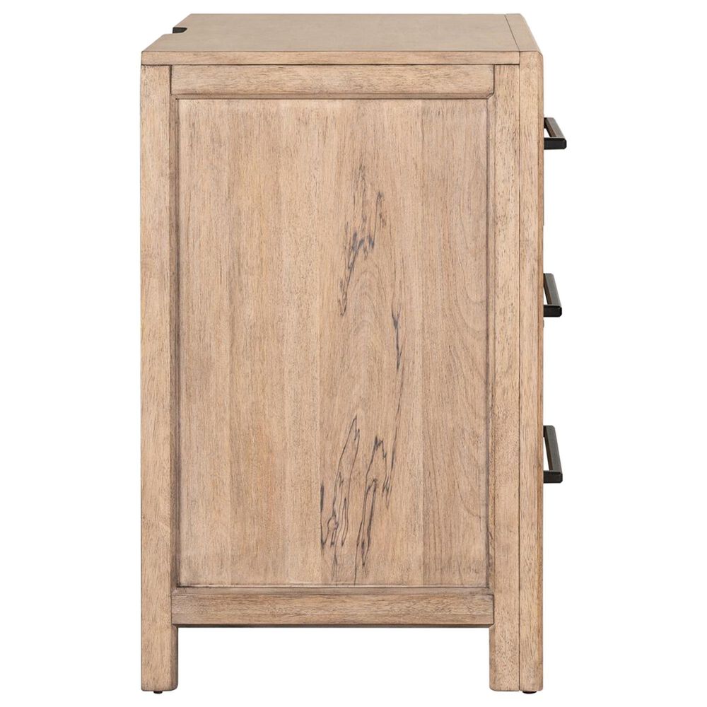 Belle Furnishings Proximity Place 3-Drawer Nightstand with Charging Station in Barley Buff, , large