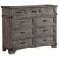 Hawthorne Furniture Forge 9-Drawer Tall Dresser in Wire Brushed Steel Gray, , large