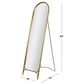Maple and Jade Arched Freestanding Foldable Floor Mirror in Gold, , large