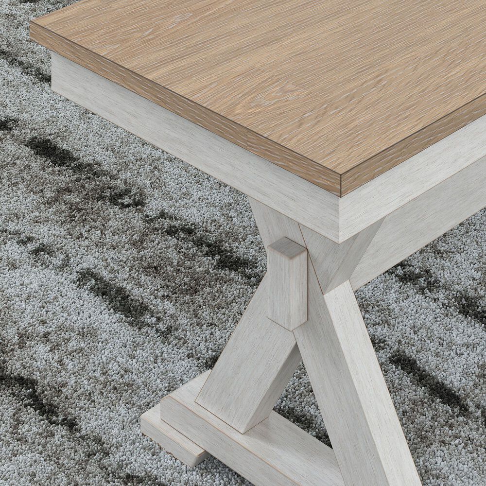 Ashley Purlaney Large Dining Bench in Antique White and Natural, , large