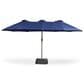 HOMLUX 15" Double-Sided Outdoor Market Umbrella with Sandbag Base in Royal Blue, , large