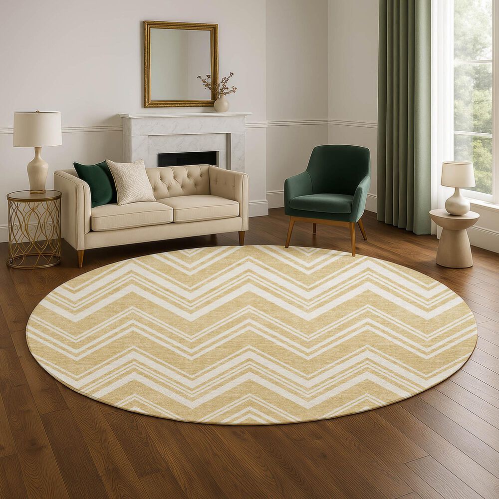 Dalyn Rug Company The Reserve TR17 Honey 8&#39; Round Indoor/Outdoor Area Rug, , large