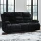 Ashley Rhines Falls Power Reclining Sofa in Onyx, , large