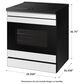 Samsung Bespoke Bespoke 6.3 Cu. Ft. Smart Slide-In Electric Induction Range with AI Hub and Oven Camera in White Glass, , large