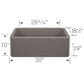 Blanco Ikon 30" Apron Single Bowl Kitchen Sink in Volcano Gray, , large
