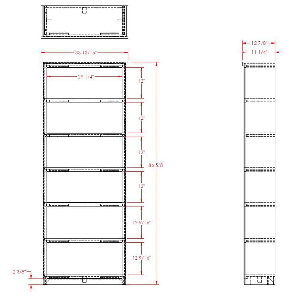 Legends Home Vineyard 86" Bookcase in Sage and Fruitwood, , large