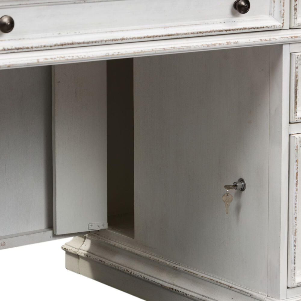 Belle Furnishings Junior Executive Desk in Antique White and Bark, , large