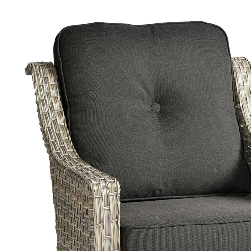 HOMLUX Outdoor Arm Chair in Black (Set of 2), , large
