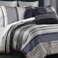 Royal Court Carlisle 3-Piece Full/Queen Comforter Set in Indigo, , large