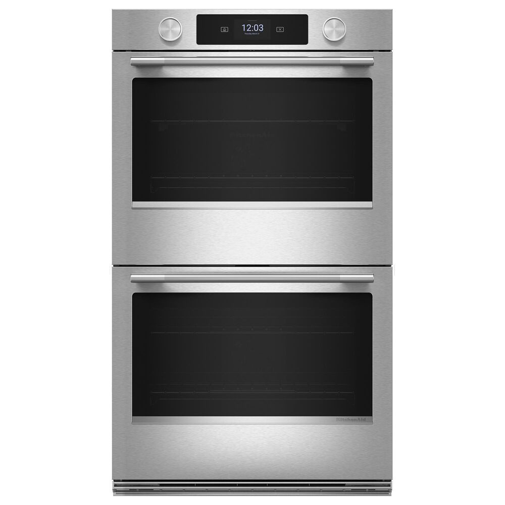 KitchenAid 2-Piece Kitchen Package with PrintShield Stainless Steel 30" Smart Double Wall Oven and Stainless Steel 36" Gas Cooktop, , large