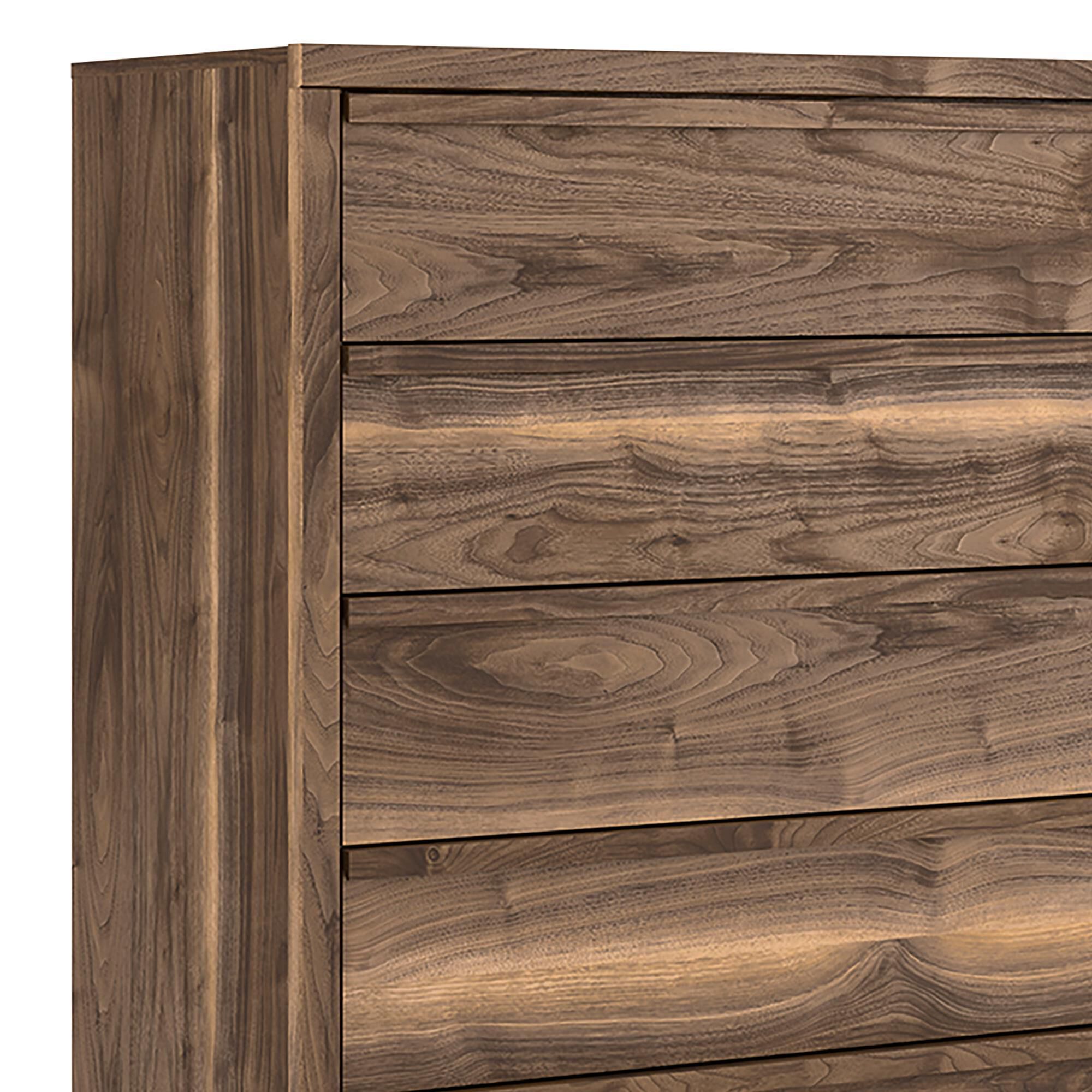 Ashley Chirason 5-Drawer Wide Chest in Warm Natural Brown