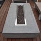 Elementi Fire Hampton Rectangle Natural Gas Fire Table in Gray, , large