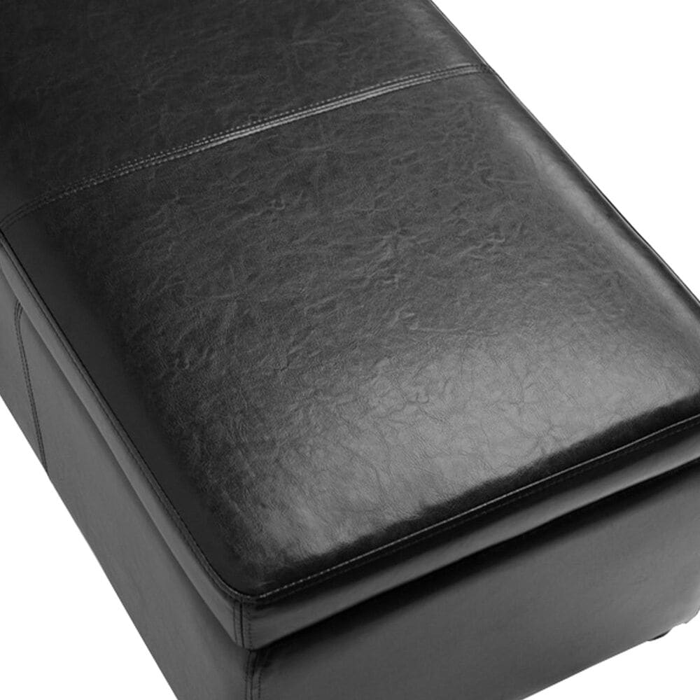 Baxton Studio Dennehy Storage Ottoman in Black, , large