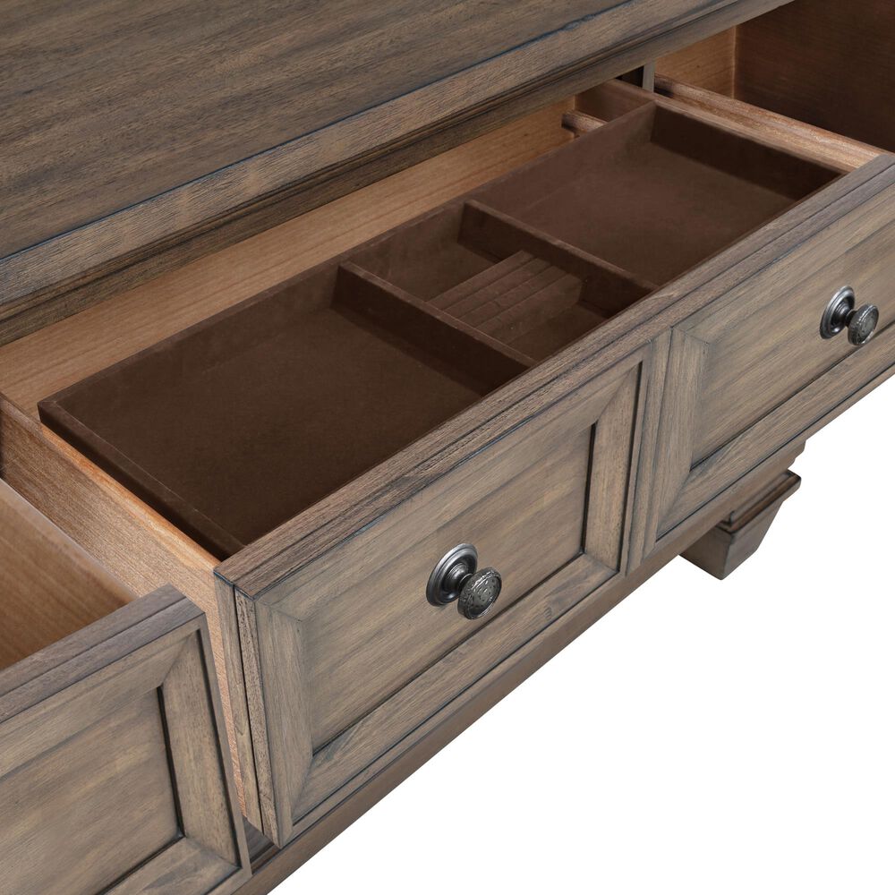 New Heritage Design Mariana 9-Drawer Dresser and Mirror in Vintage Mocha, , large