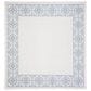 Safavieh Bermuda Floral 6"7" Square Ivory and Light Blue Indoor/Outdoor Area Performance Rug, , large