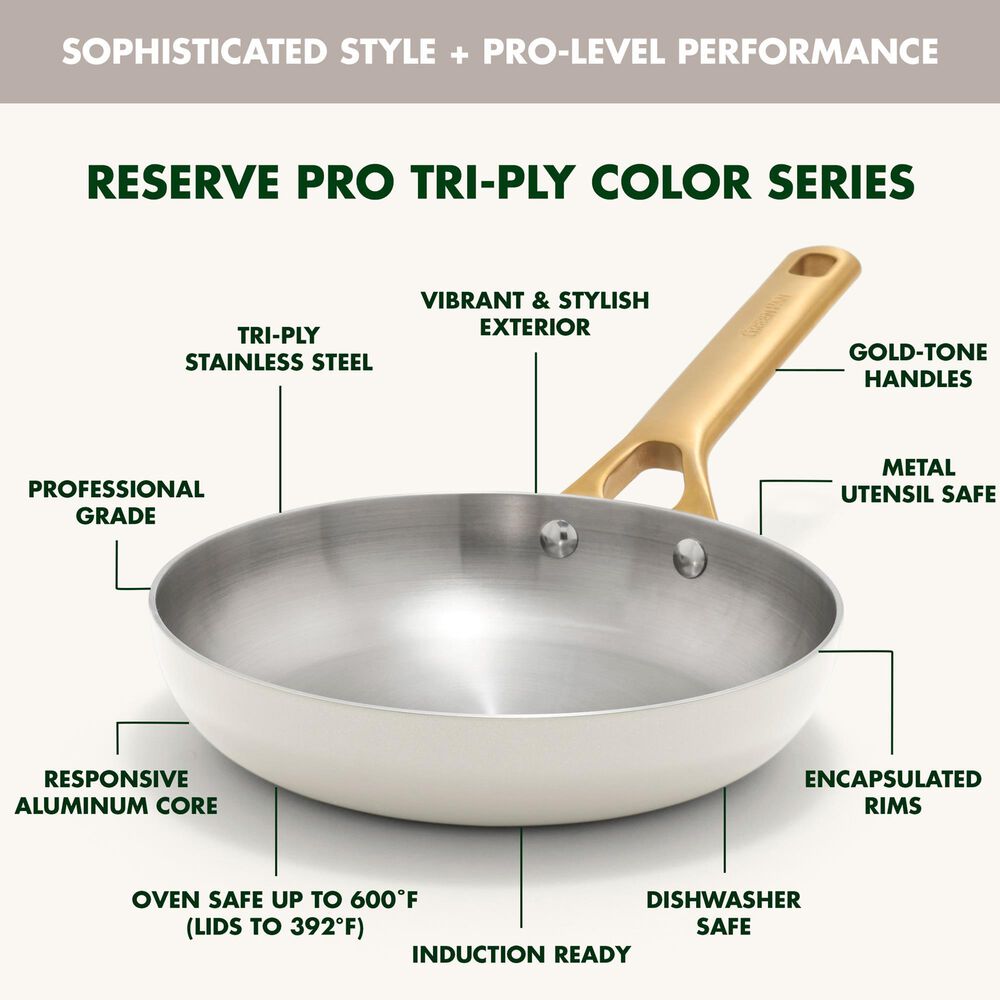 Green Pan Reserve Pro 12-Piece Cookware Set in Cream, , large