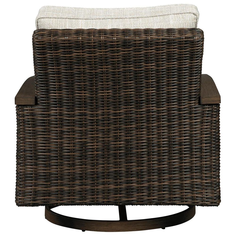 Ashley Paradise Trail Swivel Lounge Chair in Medium Brown &#40;Set of 2&#41;, , large