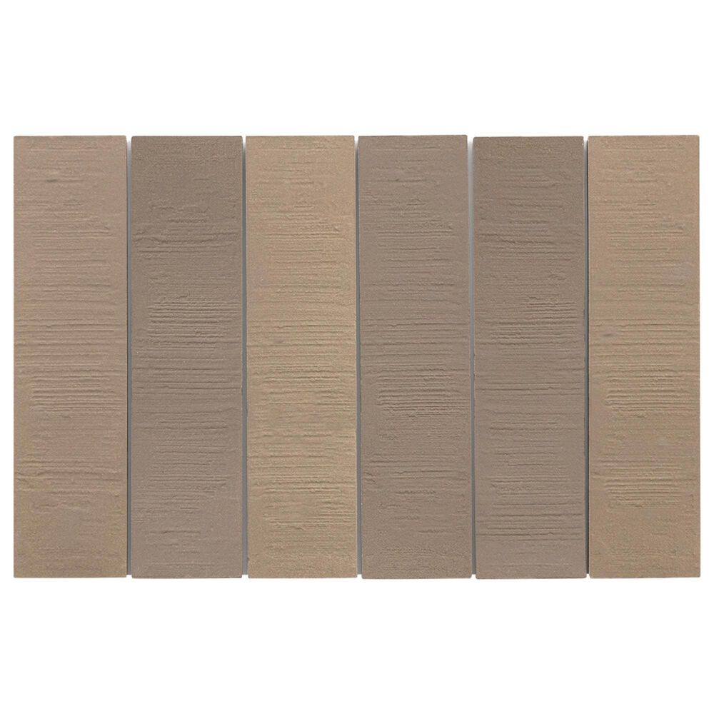 Emser Ikigai Silt 1" x 7" Stacked on 10" x 14" Matte Porcelain Mosaic Sheet, , large