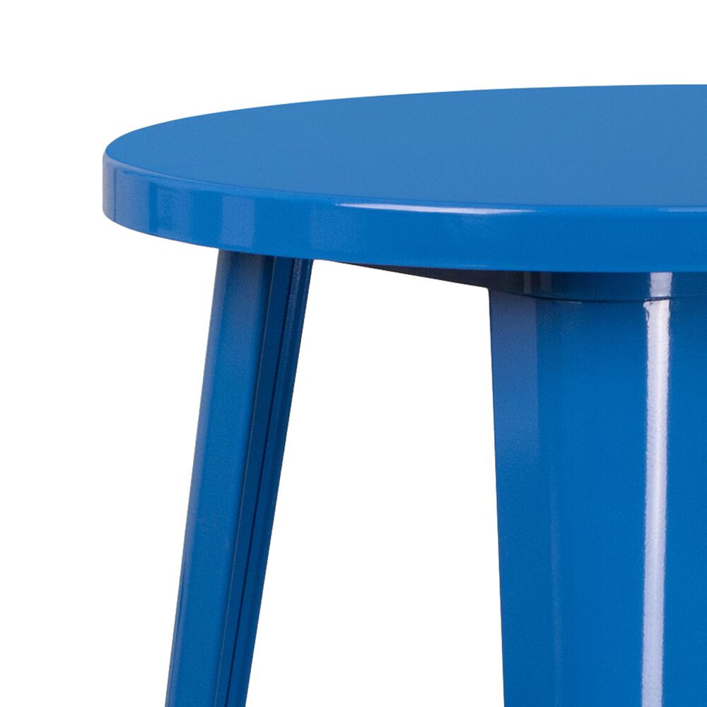 Flash Furniture 3-Piece Metal Bar Table Set in Blue, , large