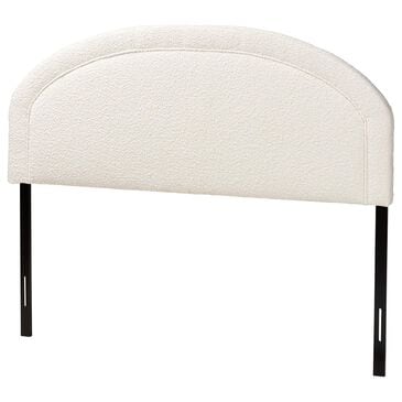 Baxton Studio Fiana Queen Upholstered Panel Headboard in Cream, , large