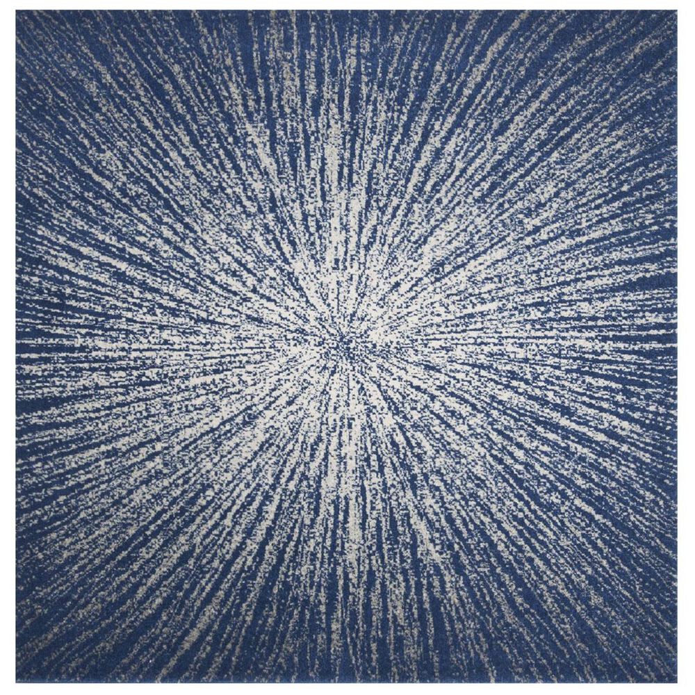 Safavieh Evoke EVK228N 5"1" Square Navy and Ivory Area Rug, , large