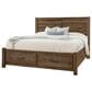 Viceray Collections Cool Rustic 4-Piece Queen Plank Bedroom Set with Storage in Mink, , large
