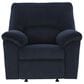 Ashley SimpleJoy Manual Rocker Recliner in Navy, , large
