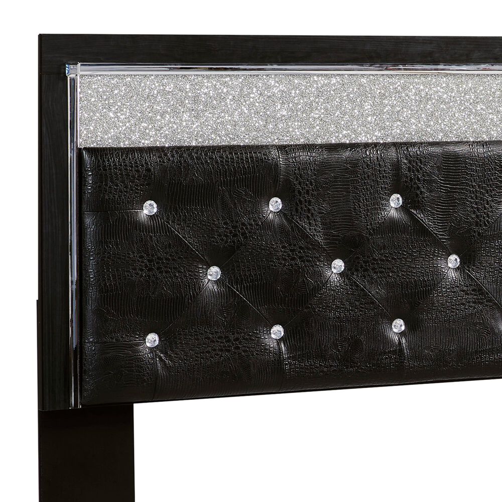 Ashley Kaydell Queen Uph Panel Bed in Dark Gray and Black, , large