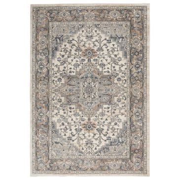 Nourison Quarry 5"3" x 7"3" Ivory and Grey Area Rug, , large
