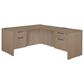 Regency Global Sourcing Legacy 71" L-Shaped Desk with Double Pedestal Drawer Unit in Noble Oak, , large