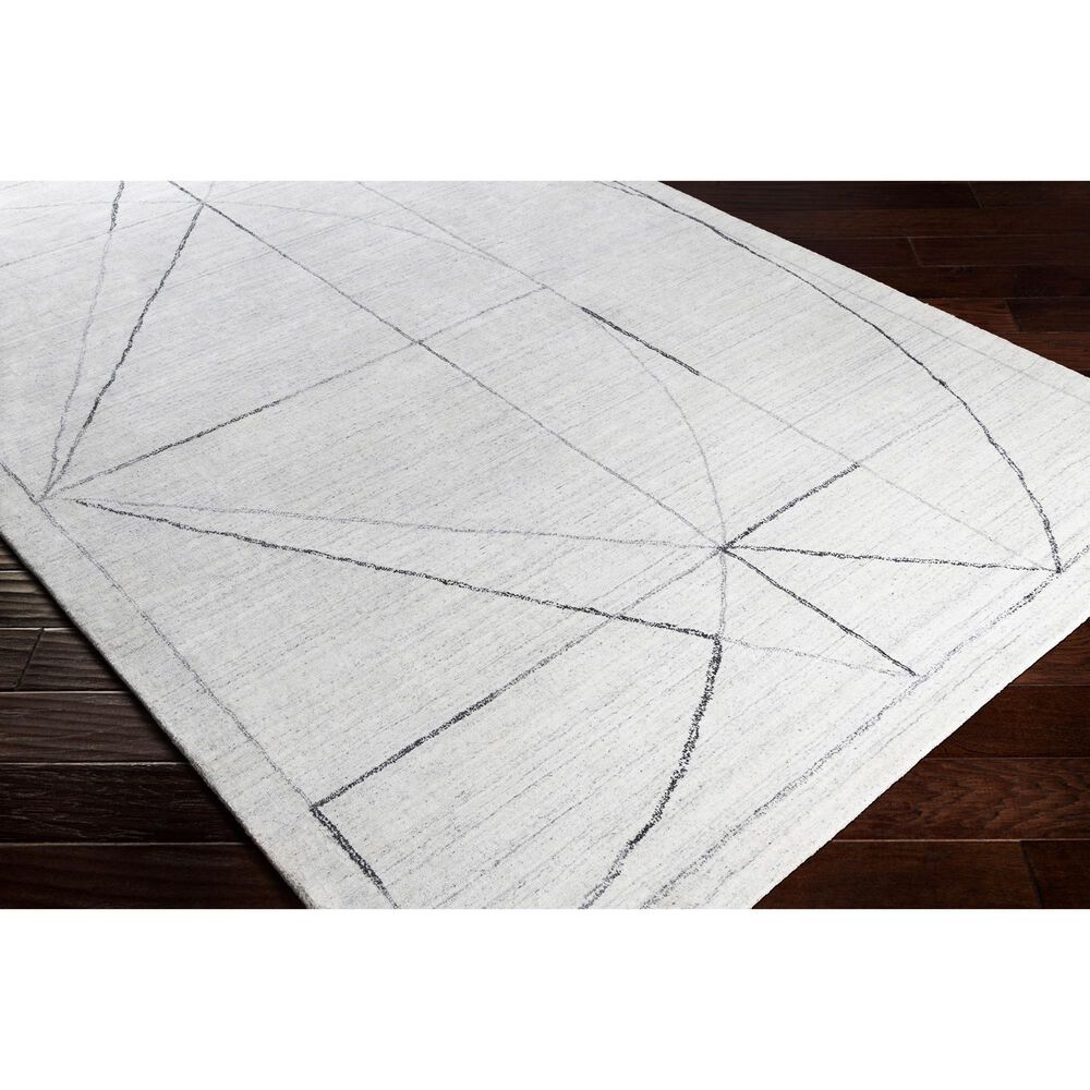 Surya Hightower 9&#39; x 13&#39; Charcoal, White and Black Area Rug, , large