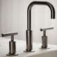 Kohler Purist Widespread Bathroom Sink Faucet with Lever Handles and High Gooseneck Spout in Vibrant Titanium, , large