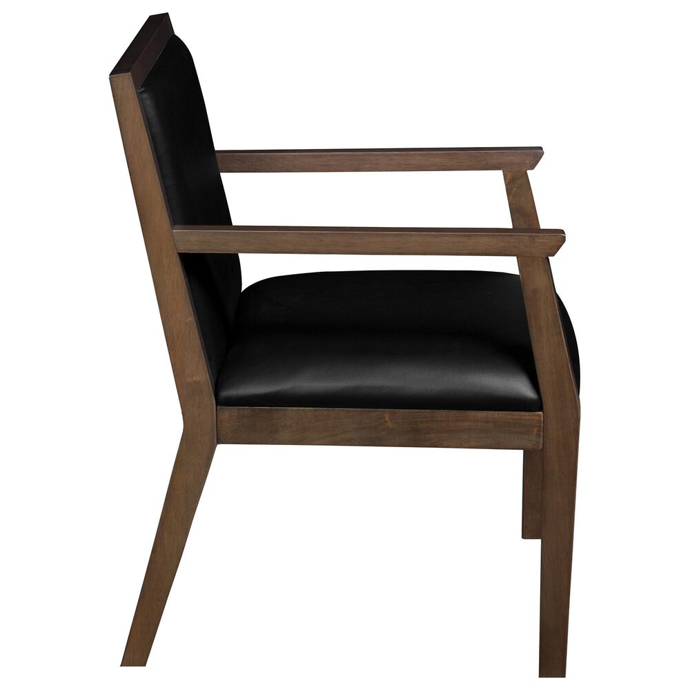 Regency Global Sourcing Regent WallGuard Guest and Reception Side Chair with Black Cushion in Neo Walnut, , large