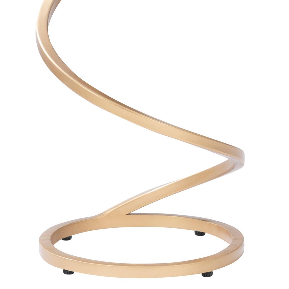 Linon Home Decor Rian Spiral Drink Table in Gold and White, , large