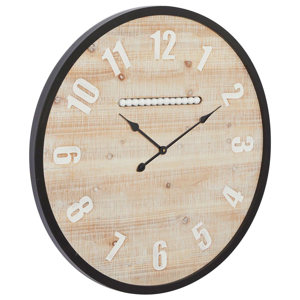 Maple and Jade 32" Farmhouse Wood Wall Clock, , large
