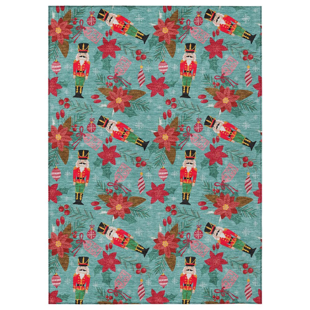 Dalyn Rug Company Wonderland WN30 3" x 5" Teal Indoor/Outdoor Area Rug, , large