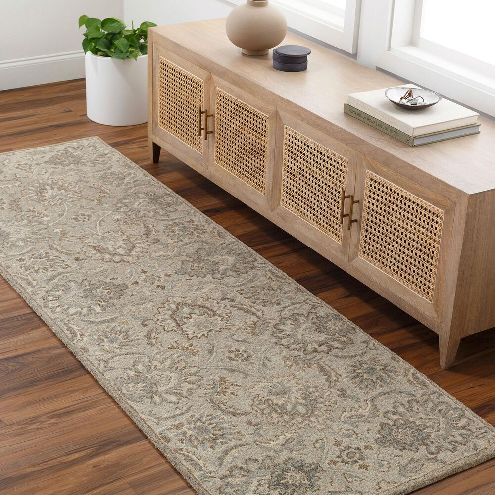 Surya Caesar 2&#39;6&quot; x 8&#39; Blue and Brown Runner, , large