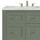 James Martin Vanities Breckenridge 60" Double Bathroom Vanity in Smokey Celadon with 3 cm Ethereal Noctis Quartz Top and Rectangular Sinks, , large